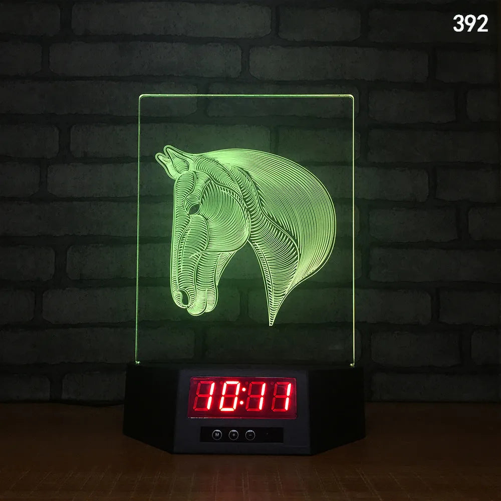 Glowing blue 3D dolphin-shaped LED night light on a table with remote control.