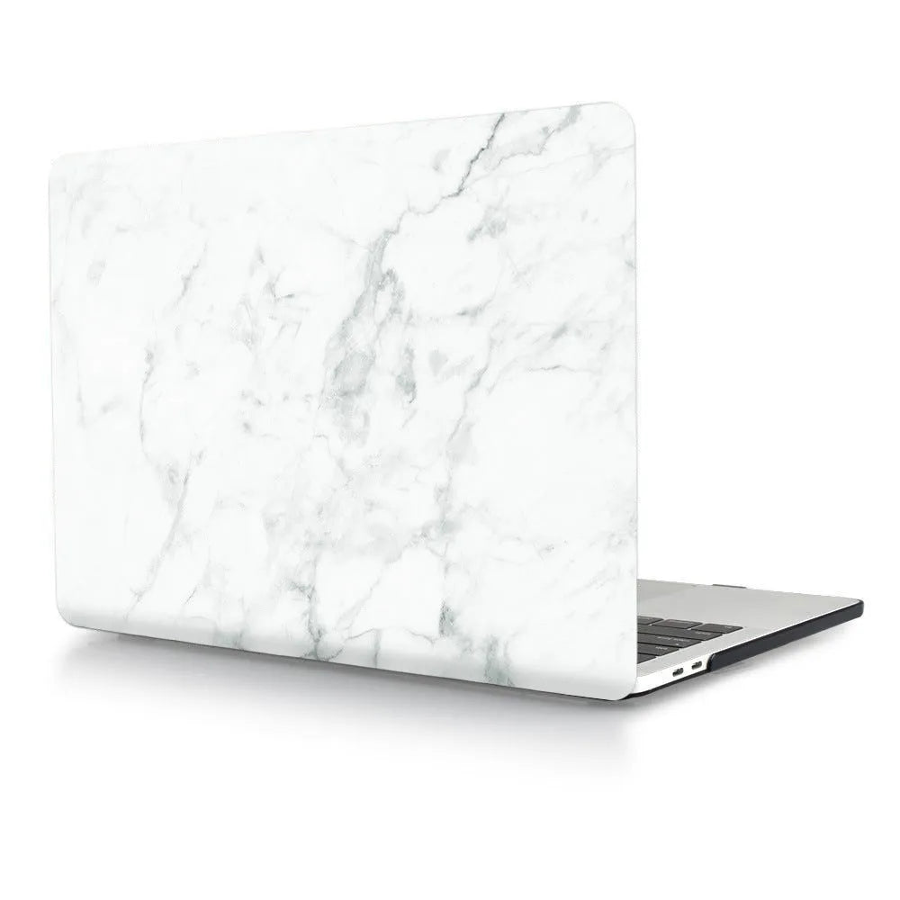 Custom printed transparent plastic protective case for MacBook with black bottom cover option