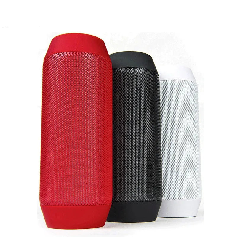 Mini black Bluetooth speaker with a ring of colourful LED lights, showing controls for Bluetooth, FM, and TF card playback.
