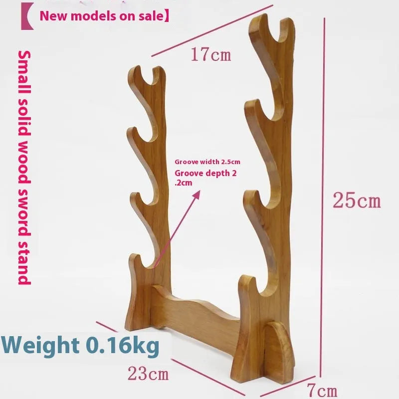 Chinese style handmade wooden wall bracket with multiple display layers for ornament storage
