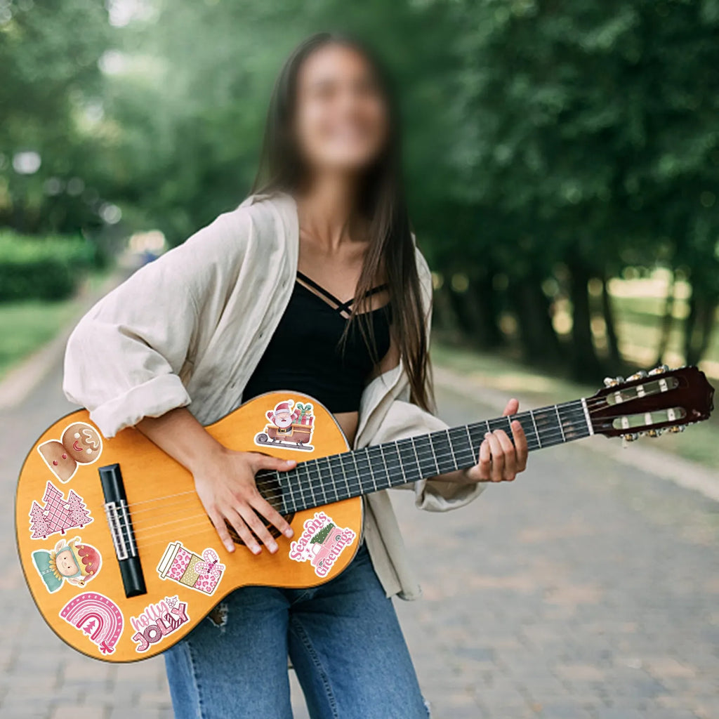 50 Christmas decoration stickers waterproof cute style for car phone laptop guitar 4-8cm