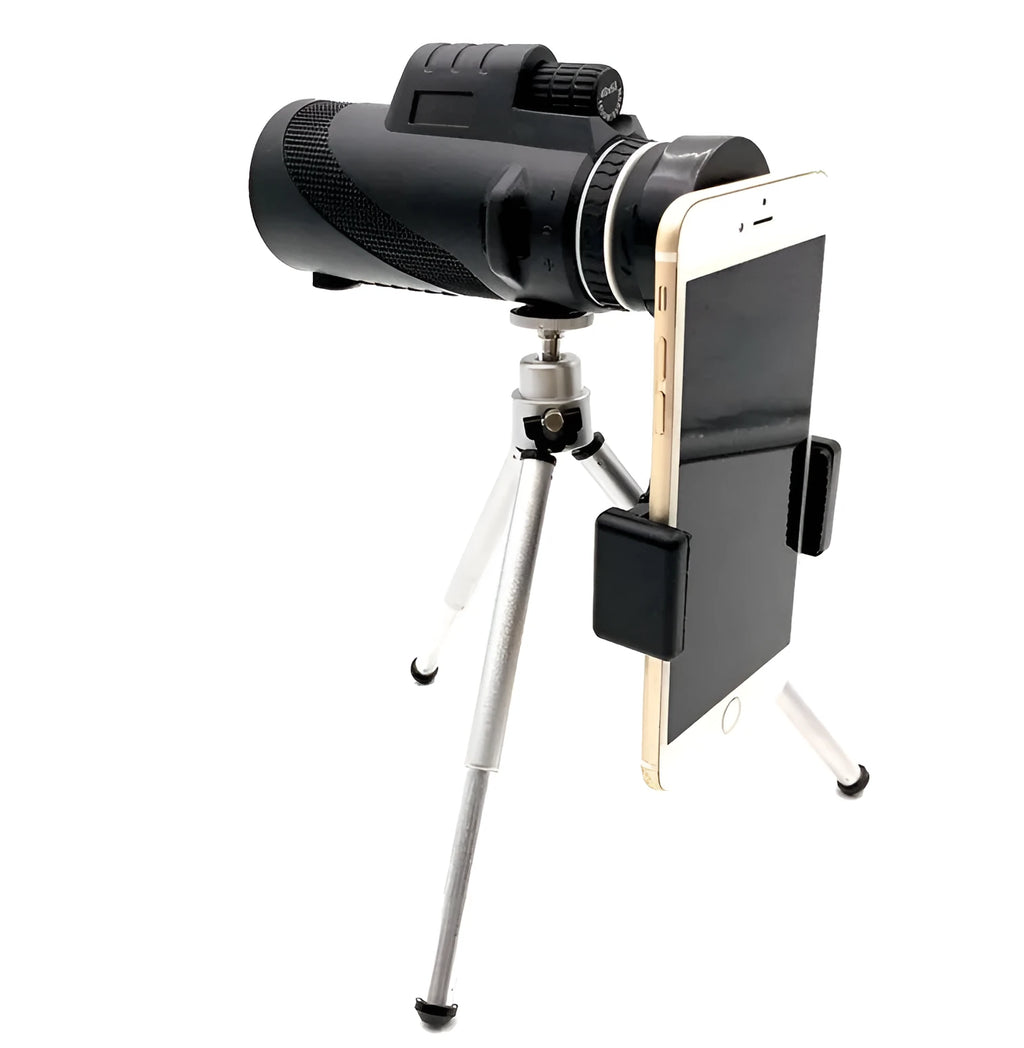Black HD 40x60 monocular telescope with 40x magnification and waterproof design.