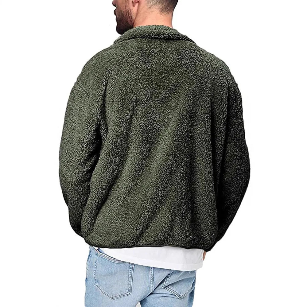 Men's casual solid colour hooded jacket in polyester, available in grey, green, brown, dark blue, black. Sizes M-2XL for youth.