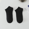 Men's low-cut solid colour polyester boat socks in free size fit showing breathable construction