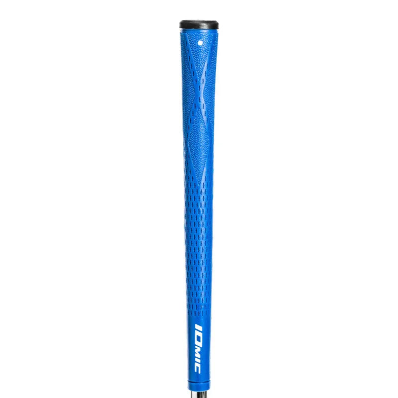 TPE material golf club grip shown in multiple colour options including pink, red, blue, white, and black.