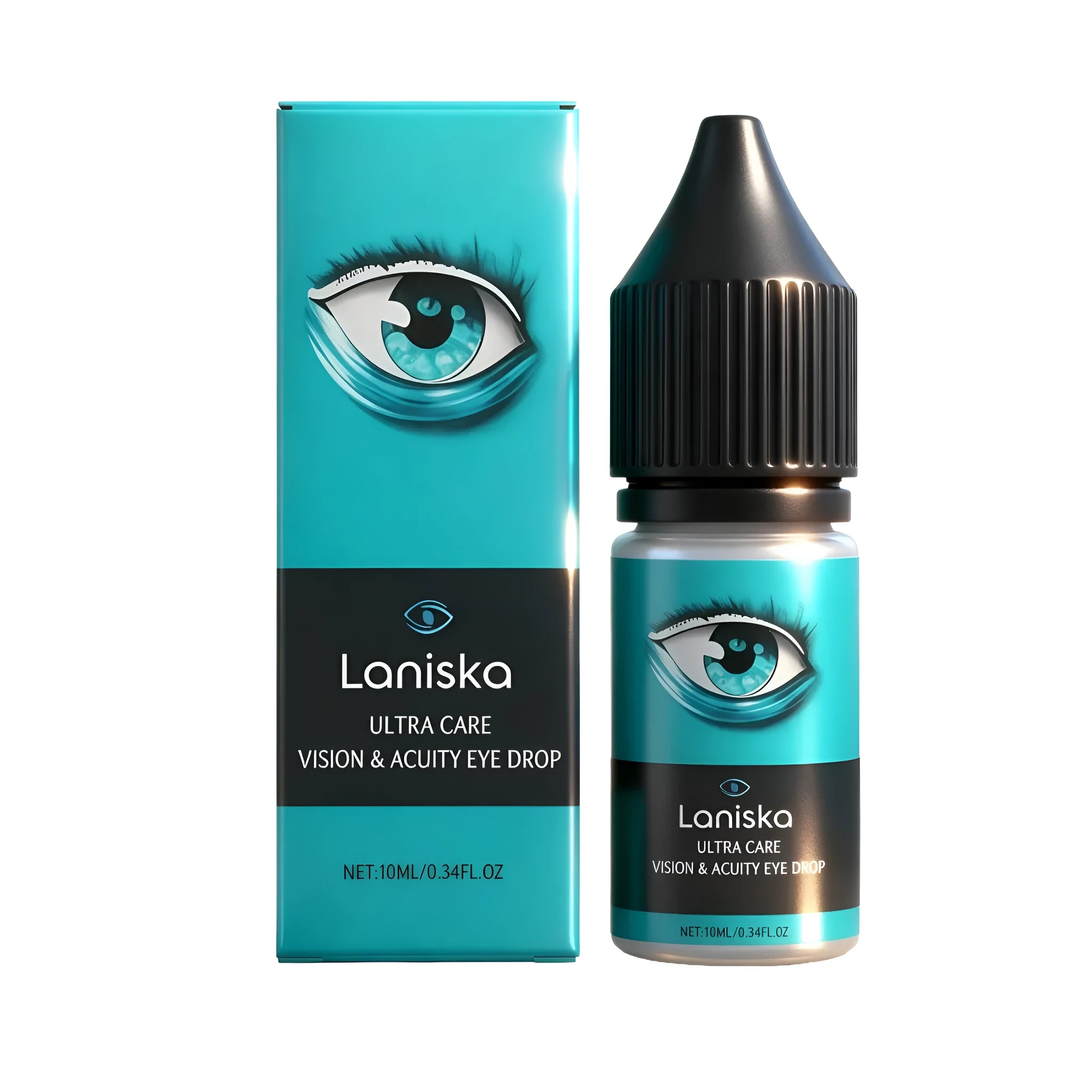 10ml eye soothing drops bottle with mint leaves extract