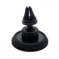 Black magnetic car phone holder showing air vent and base mounting bracket options