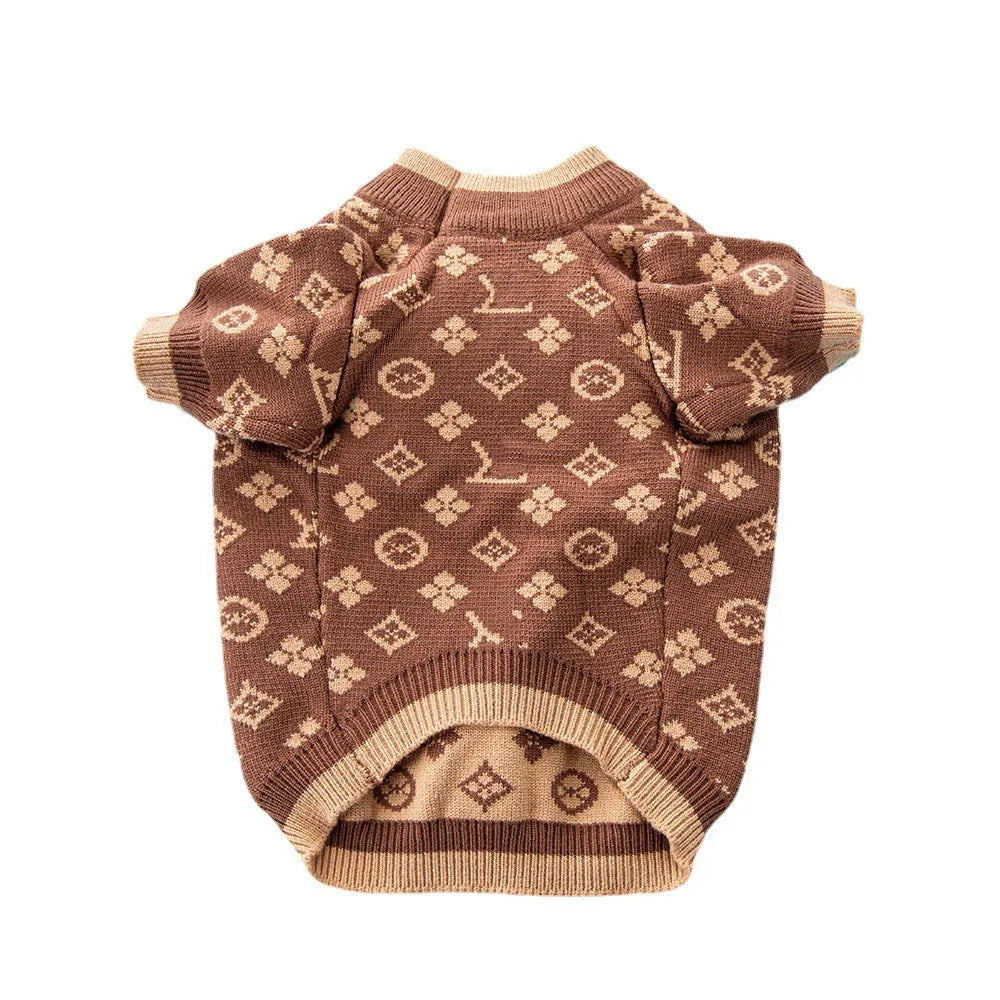 Wool dog sweater in European style for autumn and winter wear
