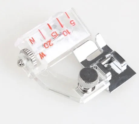 Bias binder presser foot attachment for domestic sewing machines with snap-on mechanism