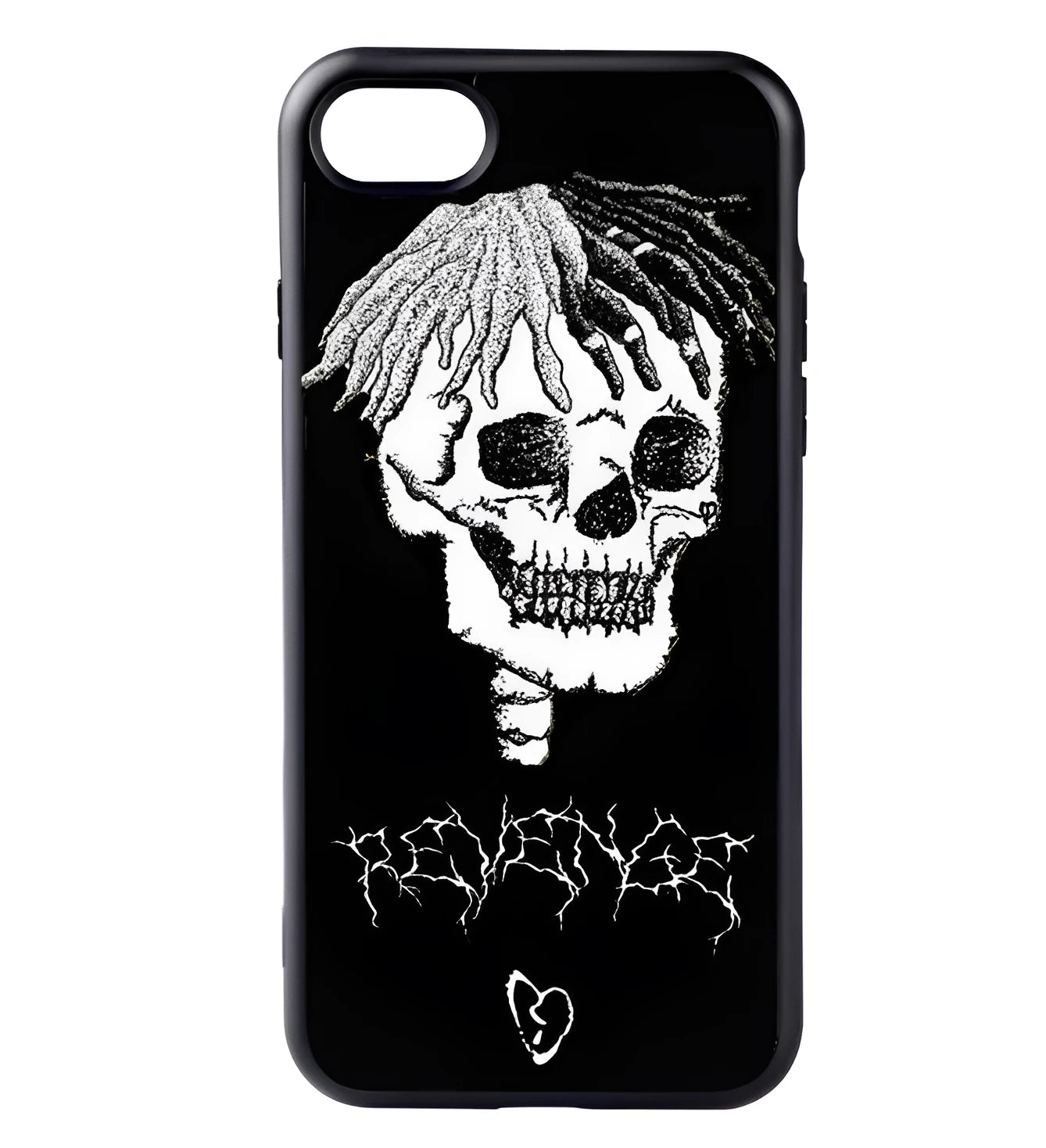 Transparent matte iPhone case with printed XXxtentacion design, shown fitted on a smartphone.