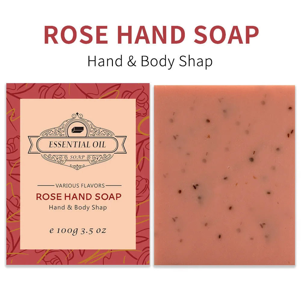 Handmade frosted essential oil soap bar in 100g size with choice of scents.