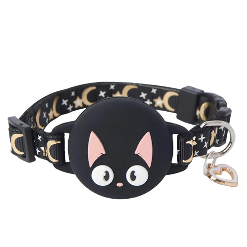 AirTag protective case attached to cat collar in adjustable S or M sizes