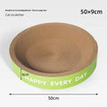 Green round cat scratching board nest measuring 50cm by 55cm