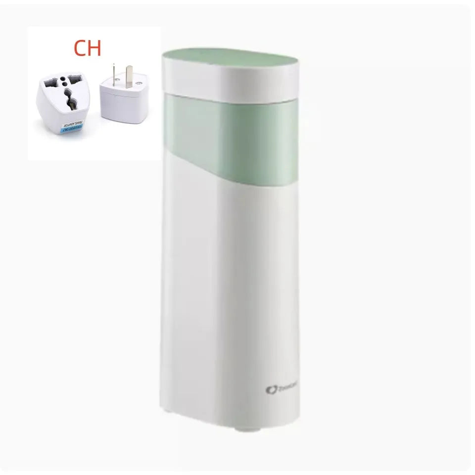 Desktop instant water dispenser with Nano heating film in black or green colours showing compact design
