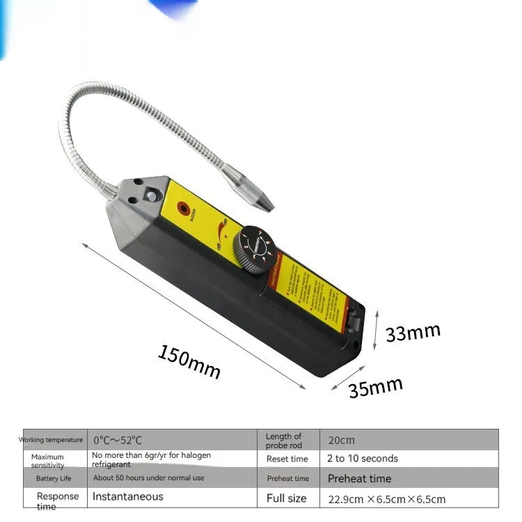 WJL-6000 halogen leak detector with 20cm probe for automotive refrigerant systems