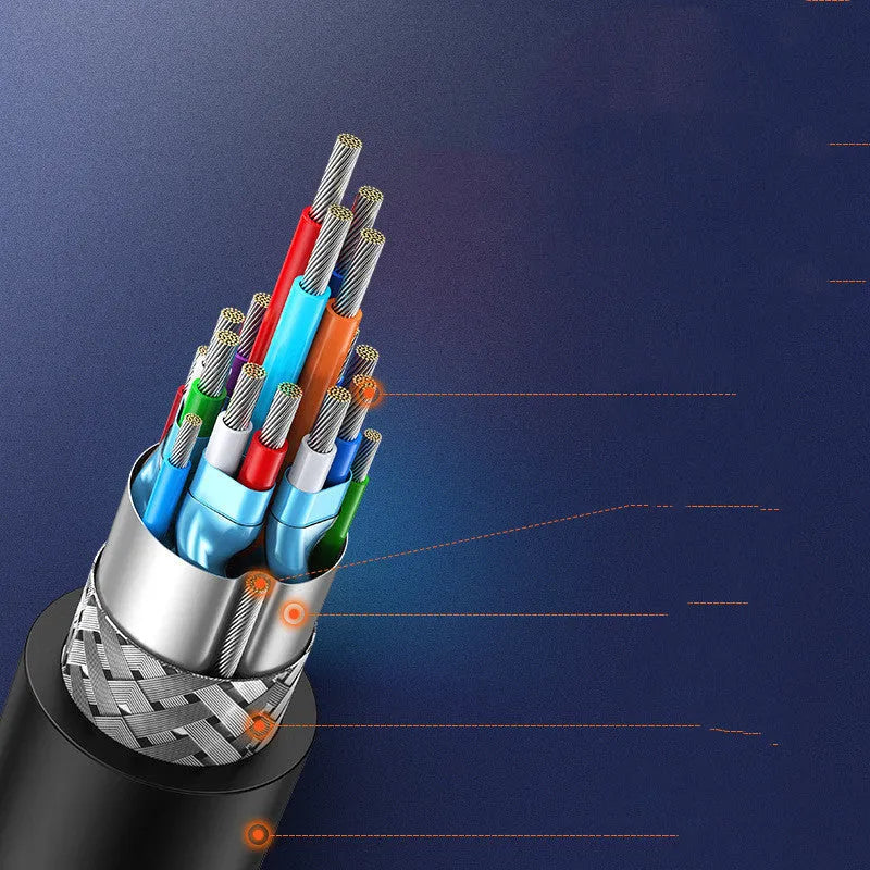 HDMI adapter cable for laptop to display connection with round line design