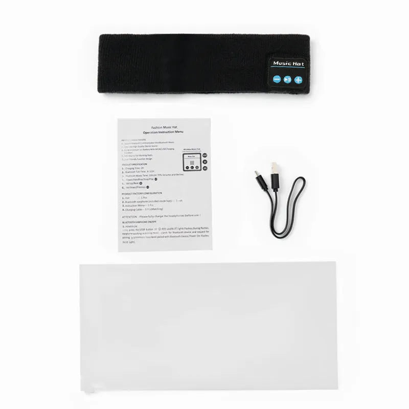 Bluetooth 5.4 sports hair band with removable washable design in three colour options