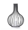 Decorative wrought iron table lamp in wine bottle shape with warm white LED lighting