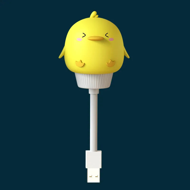 Cartoon animal USB night light in bear shape with soft LED illumination