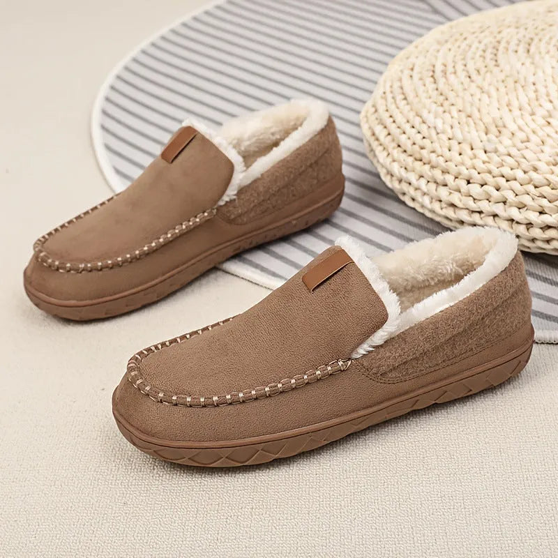 Thickened EVA home slippers for men in minimalist casual style, available in black, brown, camel, gray, US sizes 7 to 15