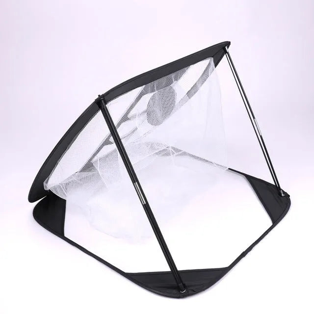 Square cutting rod net practice hitting net with metal frame pop-up design for beginners