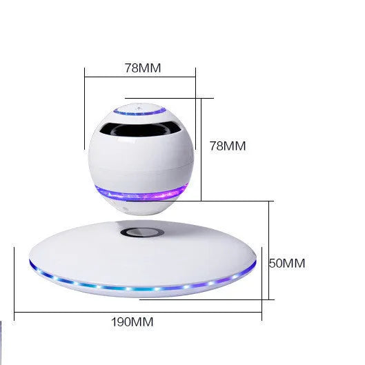 Black technology electronic creative toy Bluetooth speaker in white plastic with internal magnet horn array