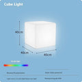 Square LED cube light stool with modern design for outdoor waterproof lighting and seating