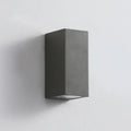 Black aluminium wall lamp with frosted glass shade and LED light source