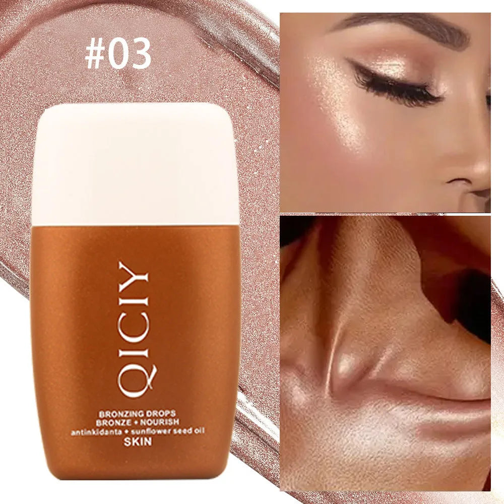 30ml face and body brightening contour liquid bottle with four colour shade options