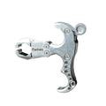 Zinc alloy archery release aid with two-axis mechanism and harpoon clip for flame dispensing