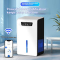 Milky white plastic household dehumidifier for bedrooms and small spaces up to 20 square metres