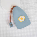 Cartoon design pull-out car key case in PU leather with removable decorative cover