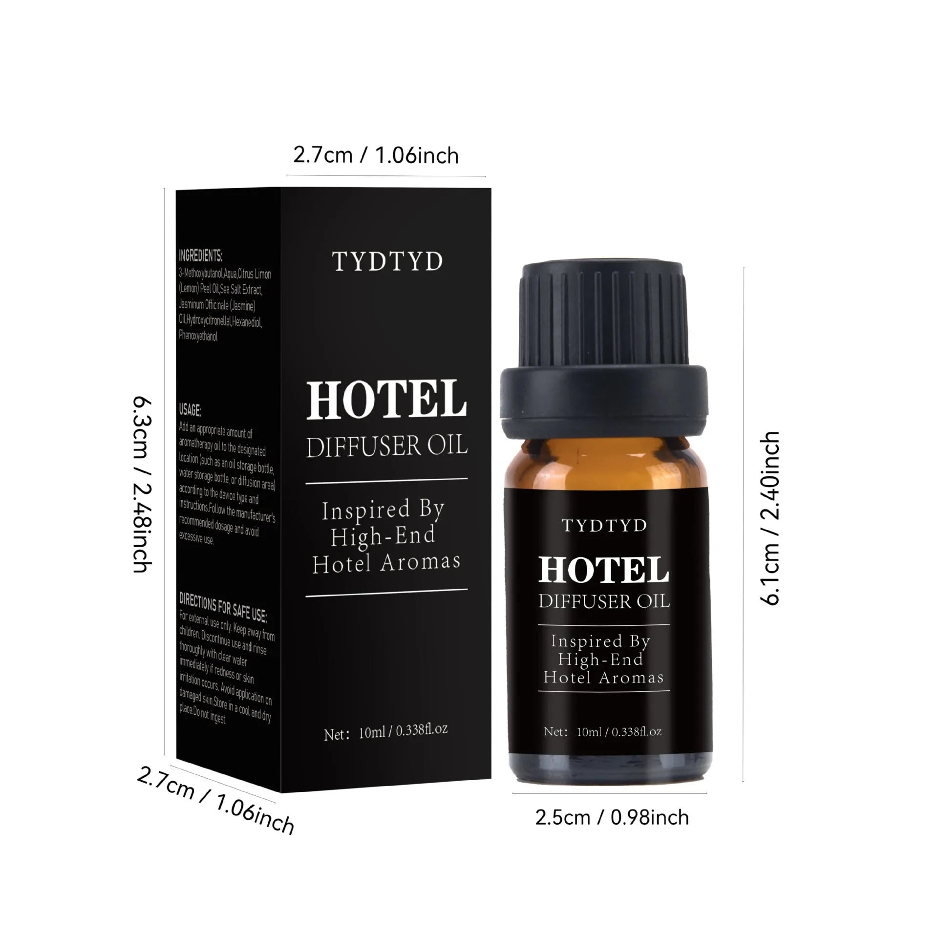10ml bottle of natural plant fragrance essential oil for diffusers and blending