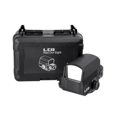 LCO red dot reflex sight with holographic reticle mounted on a 20mm rail