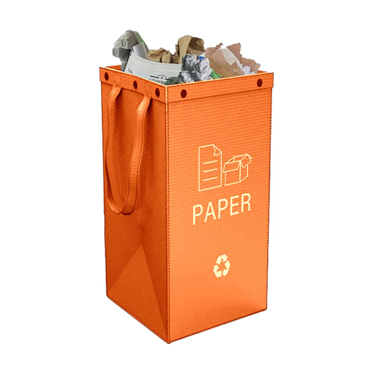 Blue 40-litre plastic handbag-style garbage bin for wet waste sorting.