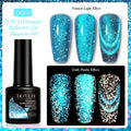 Cat eye series nail polish gel with diamond fragments and glitter in six fluorescent colour options