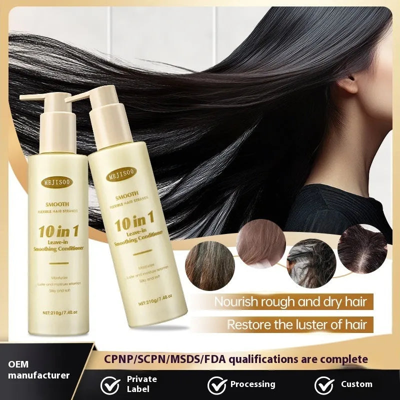 210g disposable bottle of 10-in-1 hair conditioner for ladies with moisturising and frizz control properties