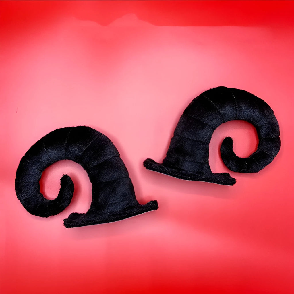 Motorcycle helmet demon horn decorations in four colour options for full helmet customization