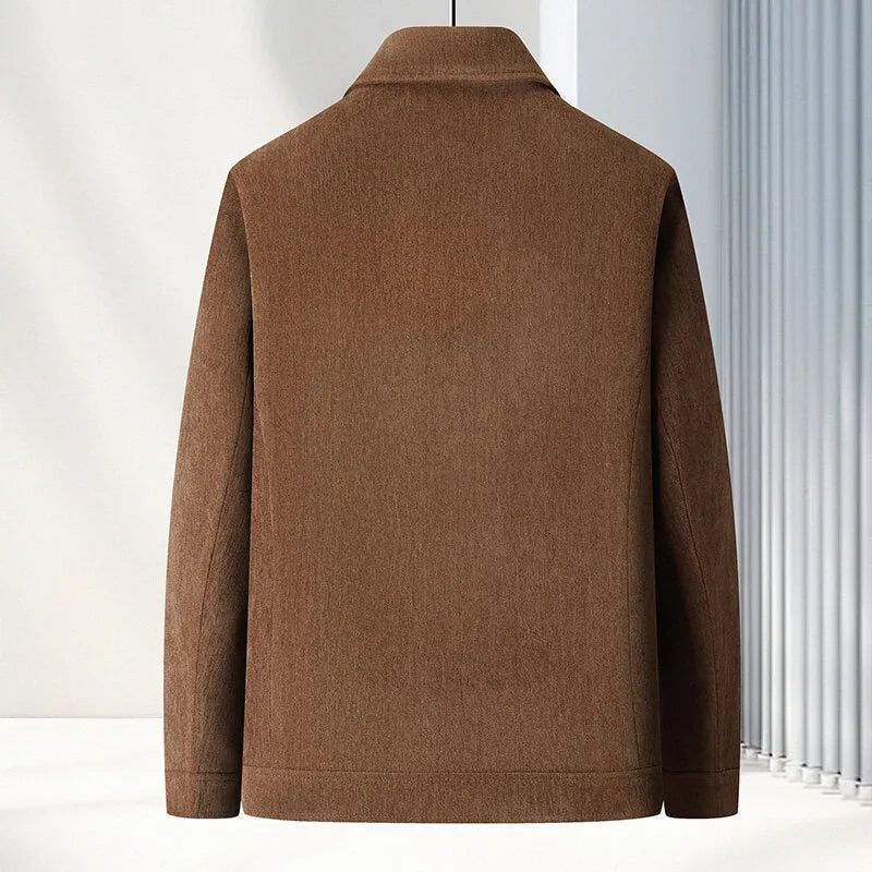 Men's lapel casual coat in Vinylon fabric with slim fit design available in multiple colours