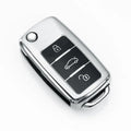TPU protective case for a Volkswagen folding car key fob in blue, pink, red, and silver colour options.