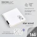 Square checkered diary notebook with decorative cover, 148mm dimensions, 100 sheets