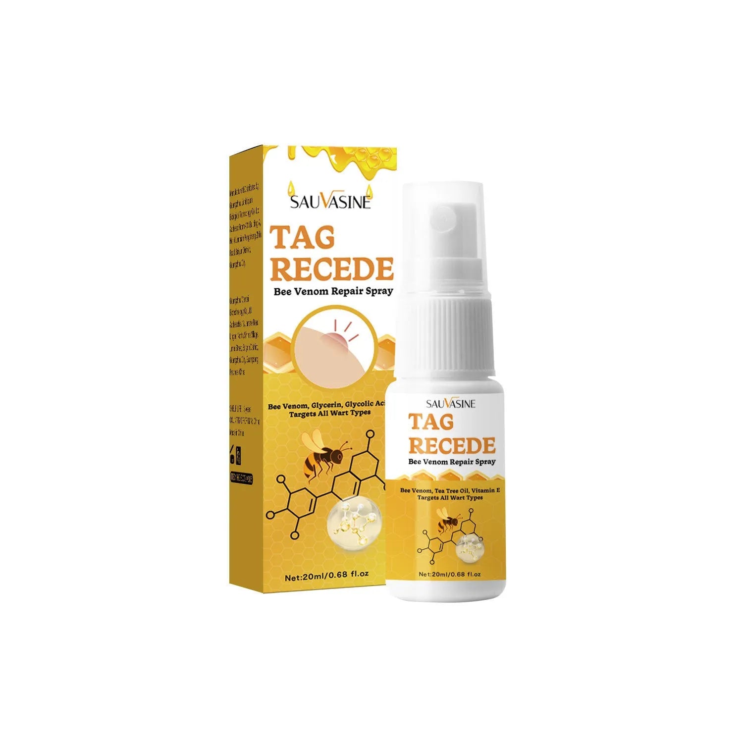 20ml tube of Bee Wart Spray Skin Cream for treating warts and moles