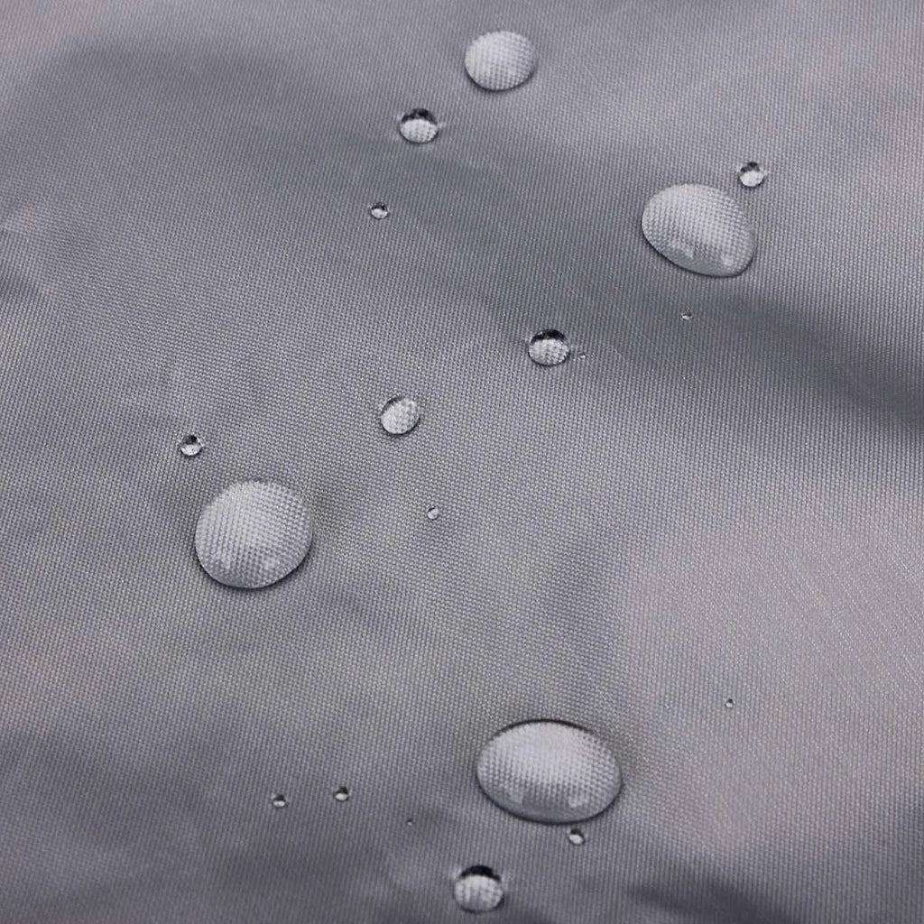 Car windshield frost cover in black/silver, 169x238cm, fitted over windscreen with edges tucked inside car doors