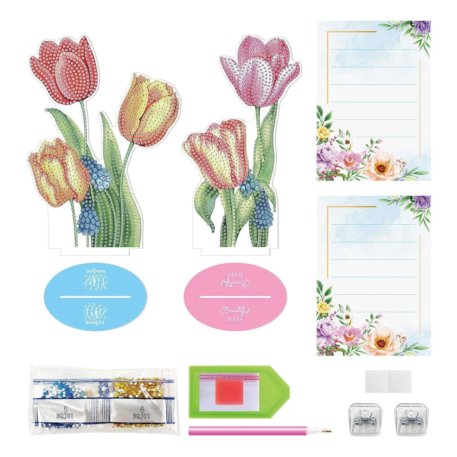 Handmade American-style diamond painting decorative note clip for restaurant display