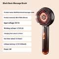 24cm red and blue light massage hair comb with Type-C charging port