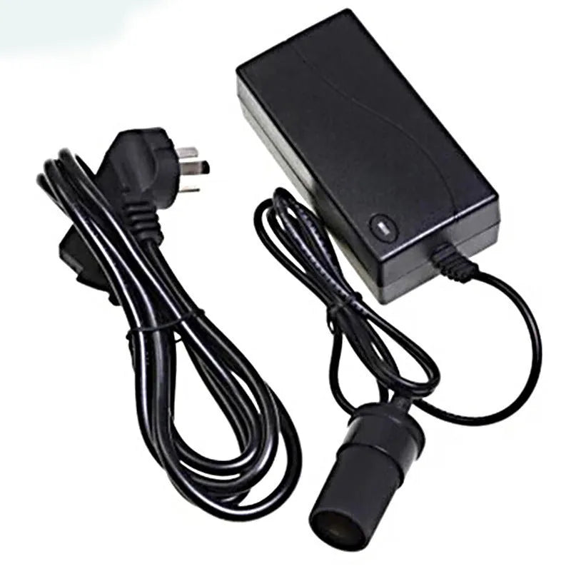 Insulated electric cup water heater for automobiles, 304 stainless steel inner, black, 210x72mm, with converter box