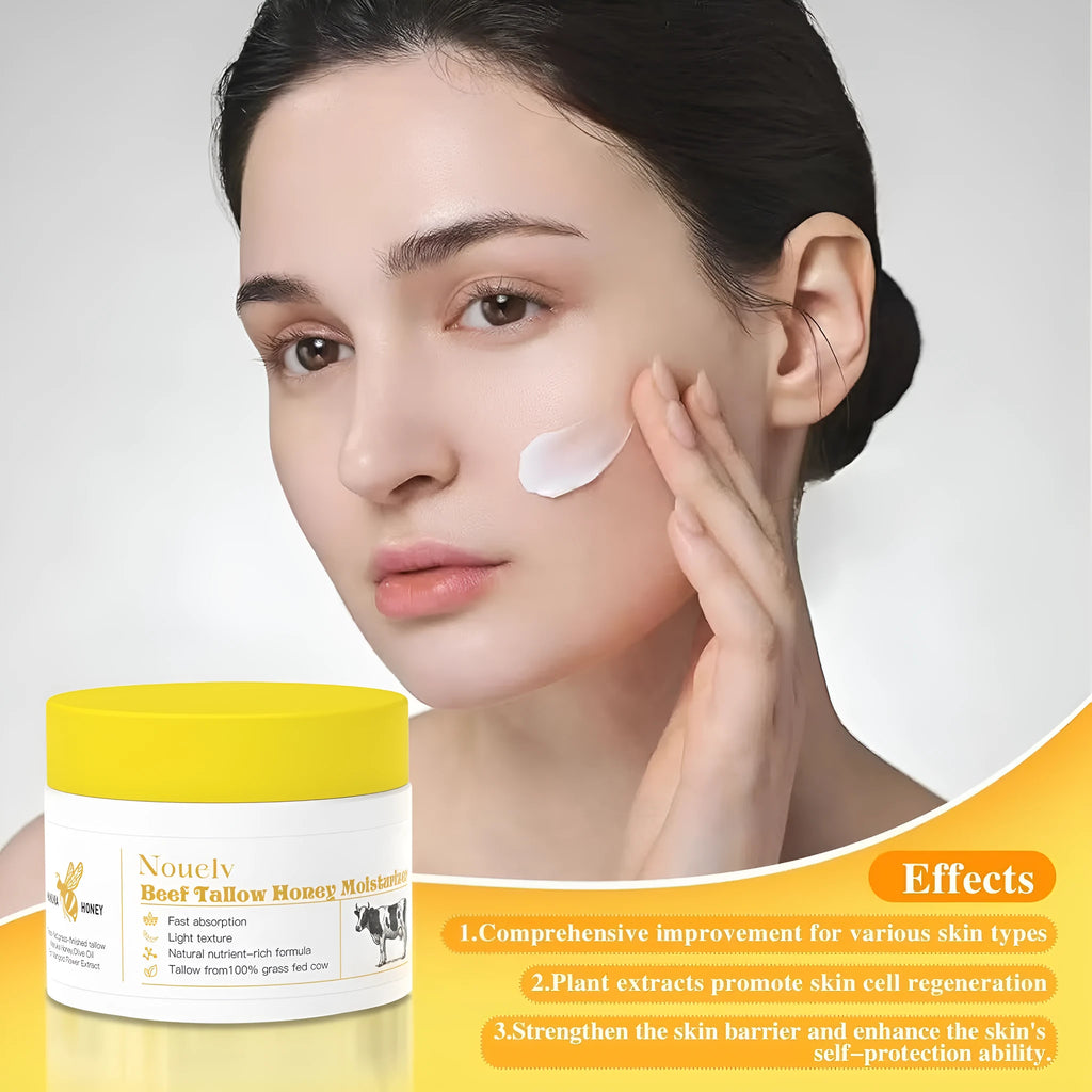 50g pot of honey tallow moisturising cream for dry and combination skin