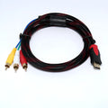 HDMI to composite video RCA adapter cable with 1.5 metre length and alloy connectors