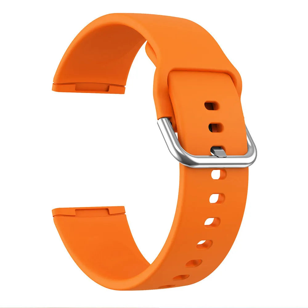 Fitbit Versa 3 Sense 2 replacement silicone strap with silver buckle in multiple colour options