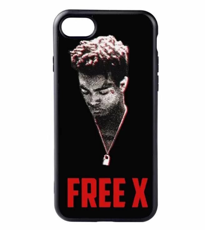 Transparent matte iPhone case with printed XXxtentacion design, shown fitted on a smartphone.